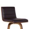 Armen Living Vienna 30" Swivel Bar Stool in Walnut Wood Finish with Brown Faux Leather LCVIBABRWA30 - alternate 2